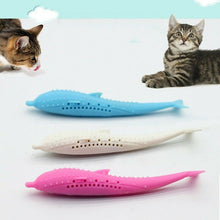 Load image into Gallery viewer, 2019 Hot Silicone Fish Shape Cat Toothbrush Teething Toy with Catnip Pet Toys QJ888 #3