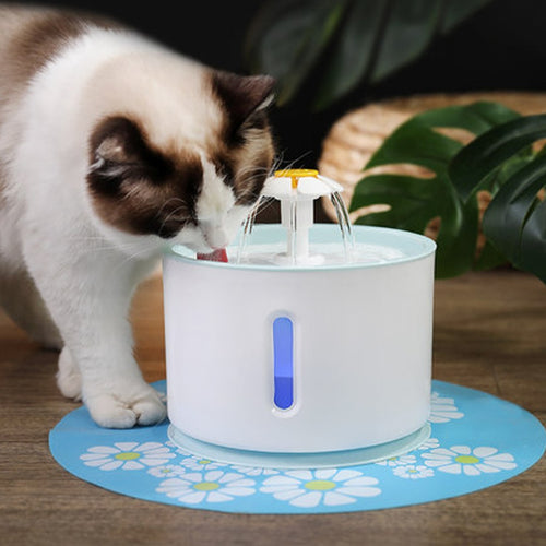 Electric USB Dog Cat Mute Drinker With LED Light Pet Drinking Fountain Dispenser Automatic Pet Cat Water Fountain Feeder Bowl