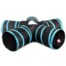 Load image into Gallery viewer, Hot 2/3/4/5 Holes 14 Colors Foldable Pet Cat Tunnel Indoor Outdoor Pet Cat Training Toy for Cat Rabbit Animal Play Tunnel Tube