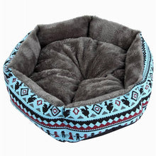 Load image into Gallery viewer, Hot Sale Printed Canvas Pet House For Small Dog Fashion Hexagon Dog Mat Soft Cotton Pet Dog Canine Deep Sleeping Bed