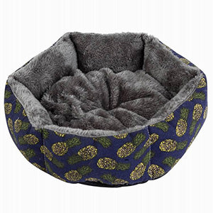 Hot Sale Printed Canvas Pet House For Small Dog Fashion Hexagon Dog Mat Soft Cotton Pet Dog Canine Deep Sleeping Bed