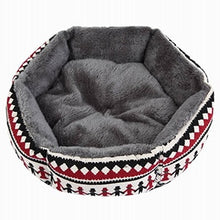 Load image into Gallery viewer, Hot Sale Printed Canvas Pet House For Small Dog Fashion Hexagon Dog Mat Soft Cotton Pet Dog Canine Deep Sleeping Bed