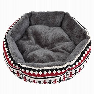 Hot Sale Printed Canvas Pet House For Small Dog Fashion Hexagon Dog Mat Soft Cotton Pet Dog Canine Deep Sleeping Bed