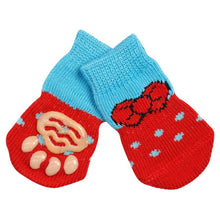 Load image into Gallery viewer, 1 pair Creative Cat Coats Pet cat socks Dog Socks Traction Control for Indoor Wear L/M/S Cat Clothing Multicolor S M L 4