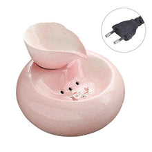 Load image into Gallery viewer, EU/US Smart Ceramics Cat Drinking Feeder Automatic Circulating Water Feeder Pet Water Dispenser 3D Fountain Water Basin 20E
