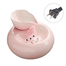 Load image into Gallery viewer, EU/US Smart Ceramics Cat Drinking Feeder Automatic Circulating Water Feeder Pet Water Dispenser 3D Fountain Water Basin 20E