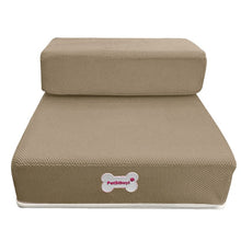 Load image into Gallery viewer, Breathable Mesh Foldable Pet Stairs Detachable Pet Bed Stairs Dog Ramp 2 Steps Ladder for Small Dogs Puppy Cat Bed Cushion Mat