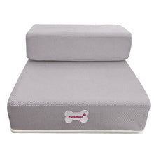 Load image into Gallery viewer, Breathable Mesh Foldable Pet Stairs Detachable Pet Bed Stairs Dog Ramp 2 Steps Ladder for Small Dogs Puppy Cat Bed Cushion Mat