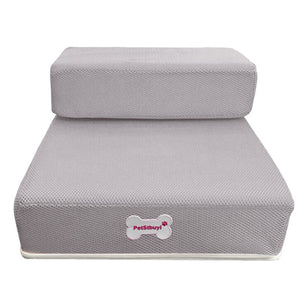 Breathable Mesh Foldable Pet Stairs Detachable Pet Bed Stairs Dog Ramp 2 Steps Ladder for Small Dogs Puppy Cat Bed Cushion Mat