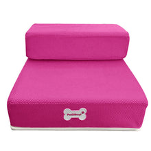 Load image into Gallery viewer, Breathable Mesh Foldable Pet Stairs Detachable Pet Bed Stairs Dog Ramp 2 Steps Ladder for Small Dogs Puppy Cat Bed Cushion Mat