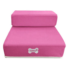 Load image into Gallery viewer, Breathable Mesh Foldable Pet Stairs Detachable Pet Bed Stairs Dog Ramp 2 Steps Ladder for Small Dogs Puppy Cat Bed Cushion Mat