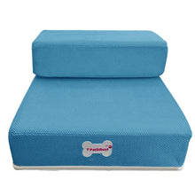 Load image into Gallery viewer, Breathable Mesh Foldable Pet Stairs Detachable Pet Bed Stairs Dog Ramp 2 Steps Ladder for Small Dogs Puppy Cat Bed Cushion Mat